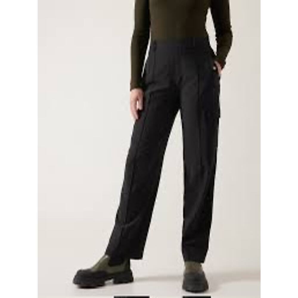 Athleta Black Vienna Cargo Pants Womens Size 14 Black *EUC